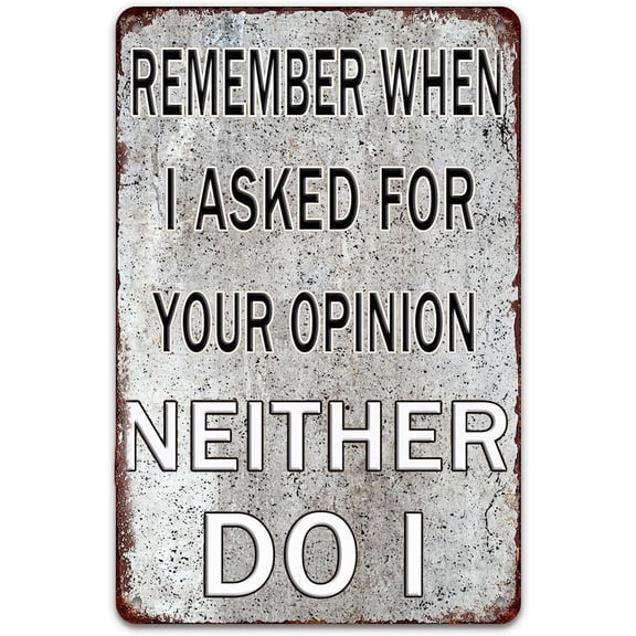 Tin Sign-Funny Metal Sign - Man Cave Decor. Sarcastic Tin Sign for Garage, Bar. 8x12 IN