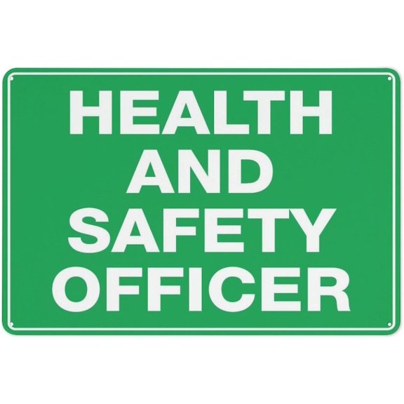 Tin Sign Health And Safety Officer Sign 8"x12" Rust Free Aluminum Metal, Weather Resistant Durable Easy To Mount, H&S Officer Marker