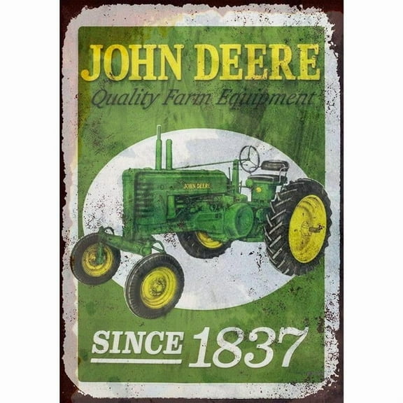 Tin Sign John Deere Metal Vintage Art Poster Plaque Garage Home Wall Decor 12 ''X 8 ''Sign