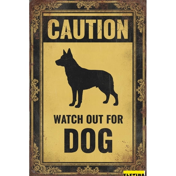 You Sign Man Tin Sign For Man Cave Caution Watch Out Dog You Have Been Warned Metal ...
