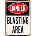 thumbnail image 1 of Tin Sign New Aluminum Danger Blasting Area 11.8 x 7.8 Inch, 1 of 1