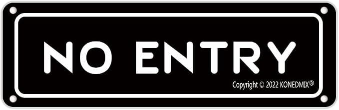 Entry Is Prohibited Sign Tin Sign No Entry Metal Sign Tin Plaque Metal Plate Home Door Bar Pub ...