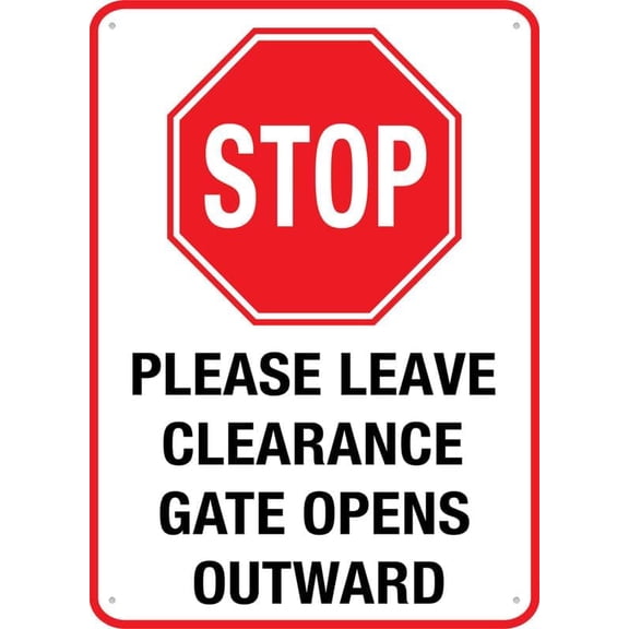 Tin Sign Please Leave Clearance 8"x12" Farm Garage Decor