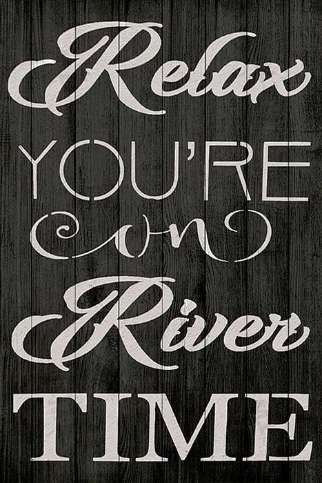 Tin Sign Relax River Time Lake House Cottage Rustic River Metal Decor ...