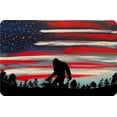 thumbnail image 1 of Tin Sign Vintage Bigfoot Walking on the Mountain American Flag with Starry Night View Suitable for Room Living Room Bar Garage Club Wall Decoration Metal Sign 12x8 Inch, 1 of 4