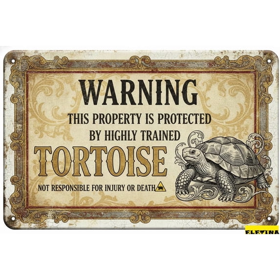 Tin Sign for Man Cave Warning This Property Is Protected By A Highly ...