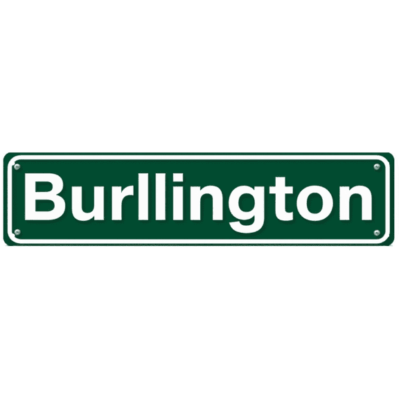 Tin Signs 16*4 Inch - Burllington City Street Art - Suitable for Bedroom, Living Room, Garage - street signs for bedroom, cool stuff for your room, mens wall decor