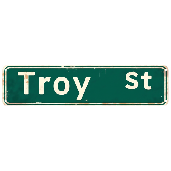 Tin Signs 16*4 Inch - Troy Retro Town Art - Suitable for Man Cave, Garage, Bedroom - retro stuff, man cave decor, funny signs