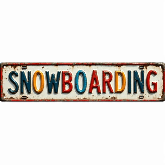 Tin Signs 16*4 inches "NO WAKE ZONE" Rustic Vintage Look Weathered Finish