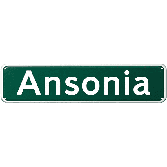 Tin Signs - 16x4 Inches Ansonia Vintage Street Sign - Ideal for Urban Loft, Garage, Bar - Street Signs for Bedroom, Man Cave Decor, Outdoor Signs