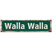 Tin Signs - 16x4 Inches Walla Walla Rural Farm Sign - Ideal for Kitchen, Yard, Garage | Farmhouse Sign, Retro Kitchen Decor, Outdoor Signs