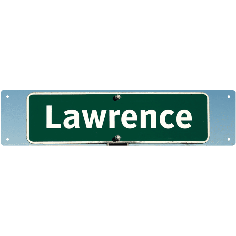 Lawrence Sign Tin Signs - Lawrence Vintage Street Sign, 16x4 Inches - Ideal for ...