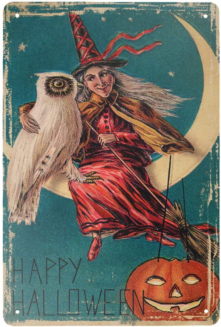 vintage happy halloween signs
