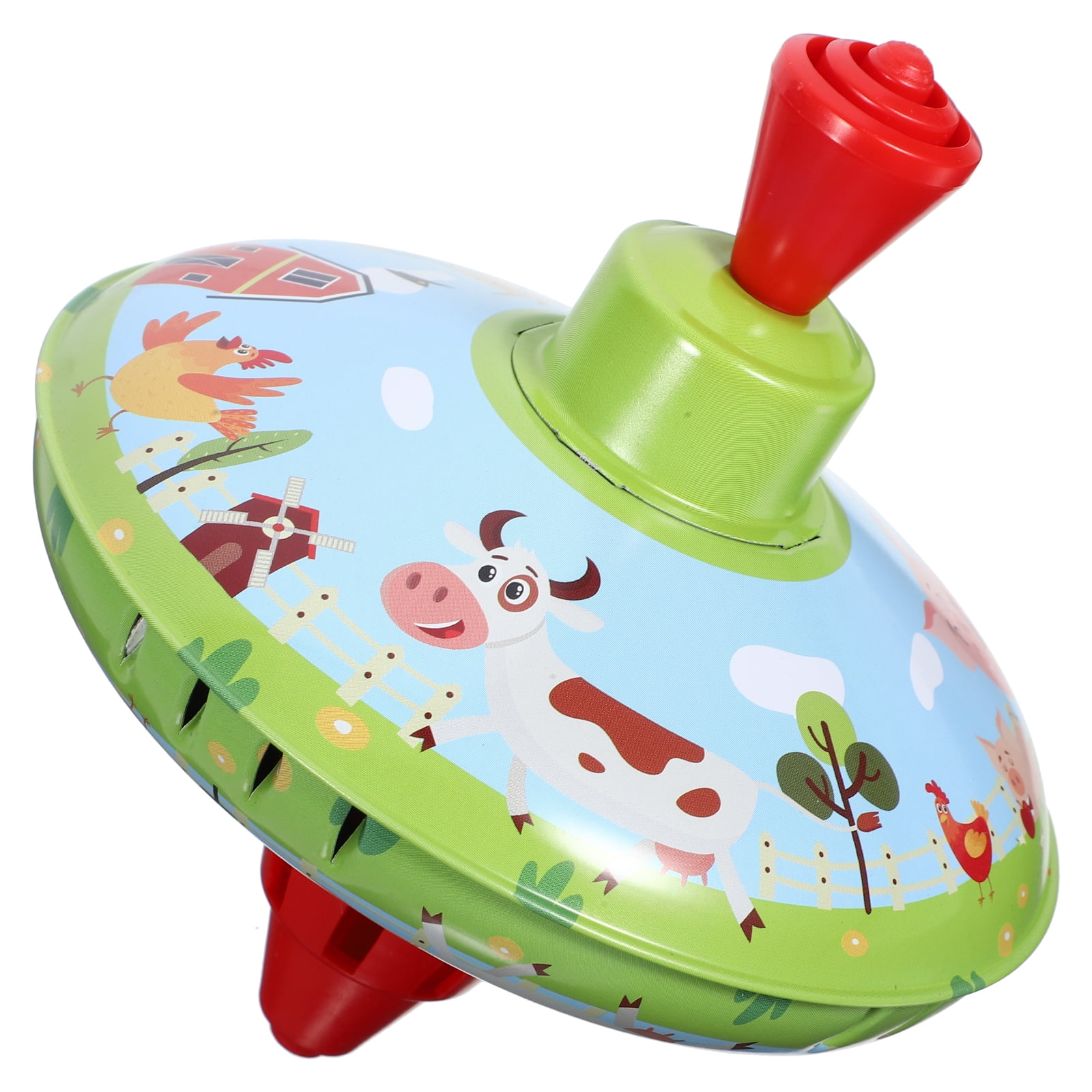 Tin Spinning Top Child Educational Toy Funny Iron Rotating Gift Toys Mini Toddler Cartoon Girl