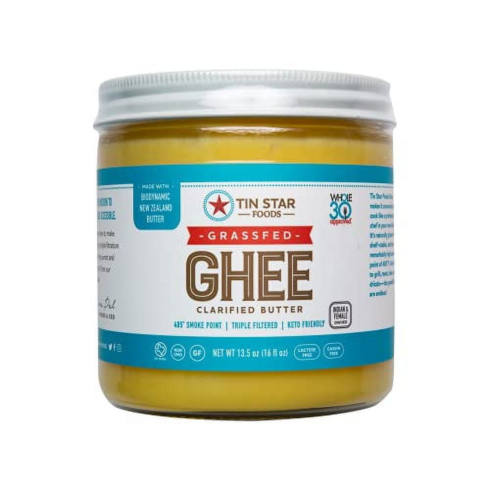 Tin Star Foods 100 Grassfed Ghee Pasture Raised, Hand Crafted