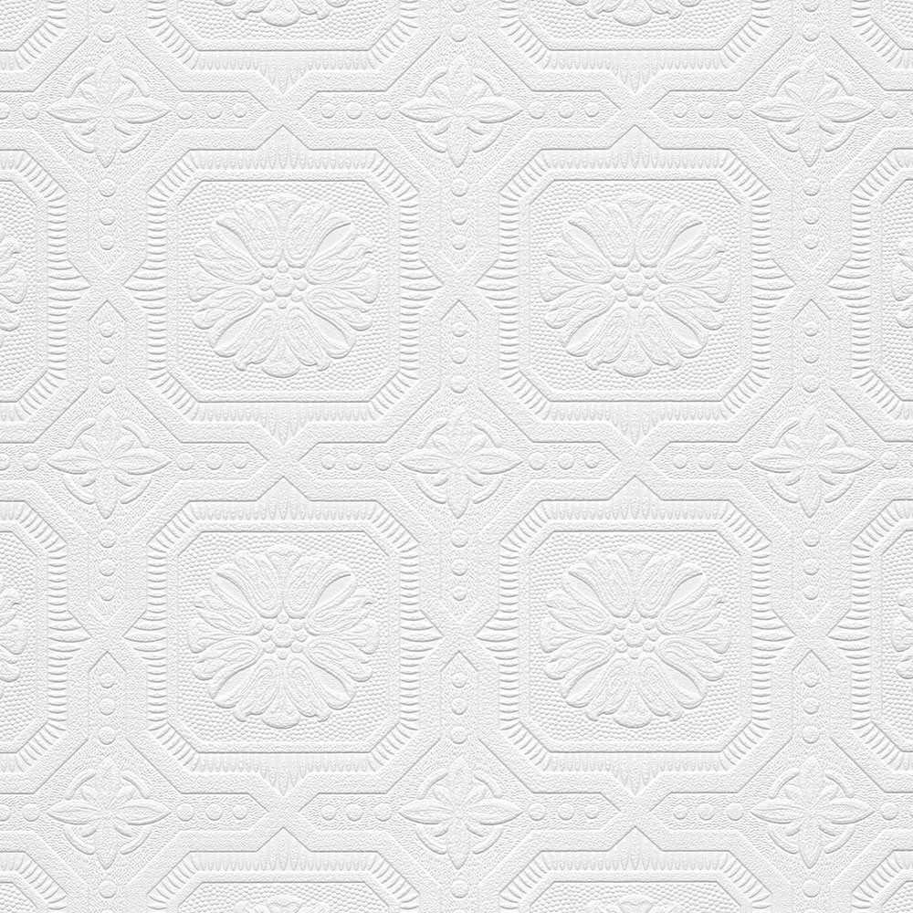 Tin Tiles Paintable Wallpaper