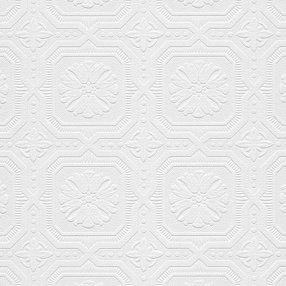 Tin Tiles Paintable Wallpaper