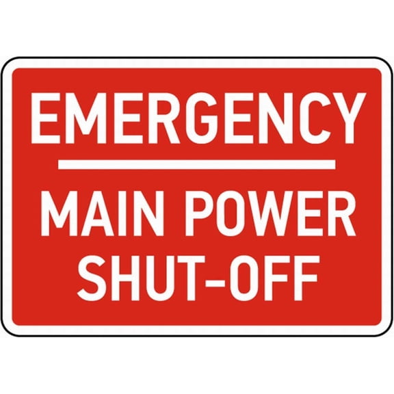 Tin Wall Decor Safety Notice Warning Danger Caution Sign 8x12 Emergency Main Power Shut-Off Sign