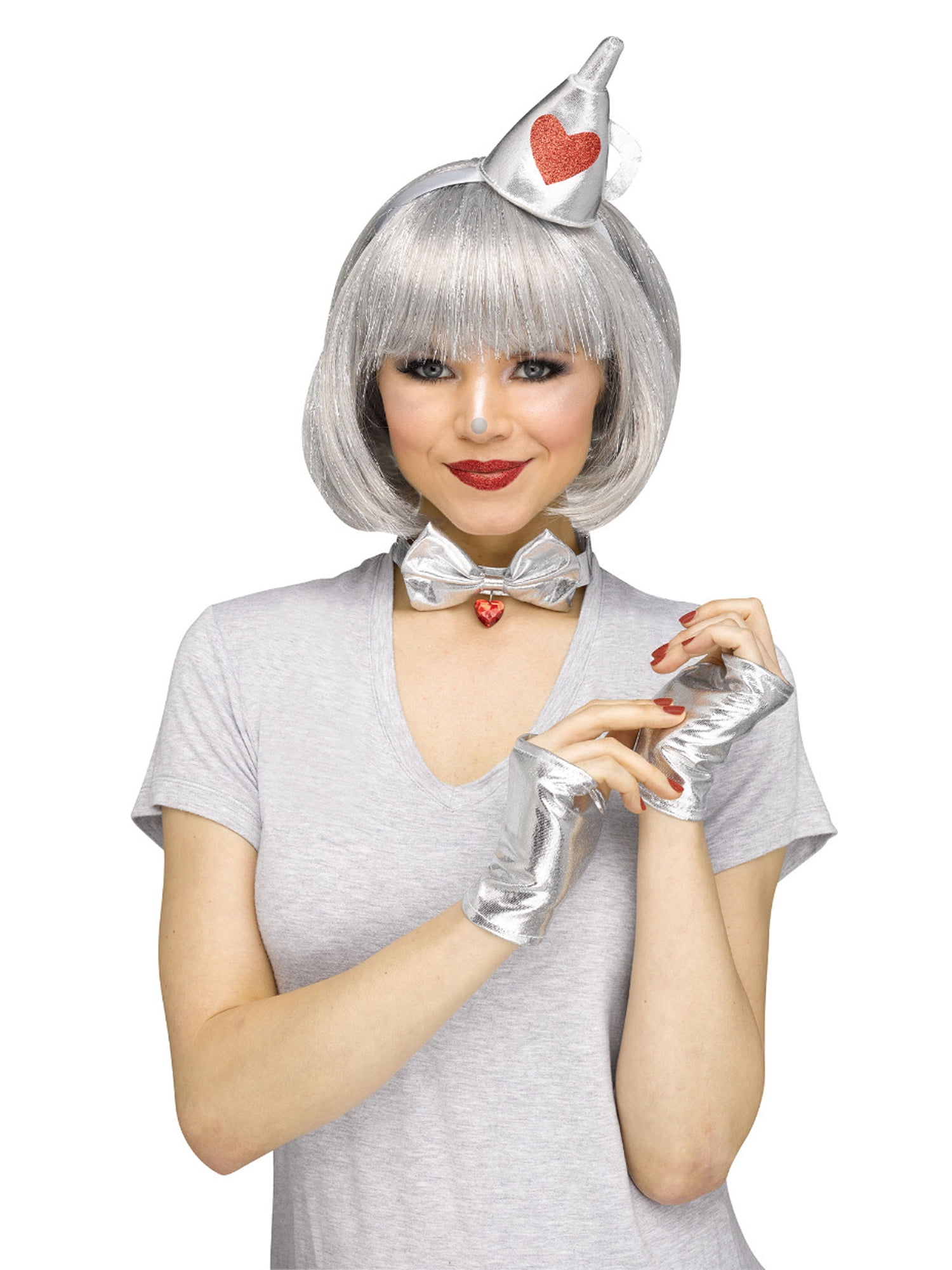 Tin Woman Fantasy Friend Kit 3pc Women Costume Accessory Set, Silver