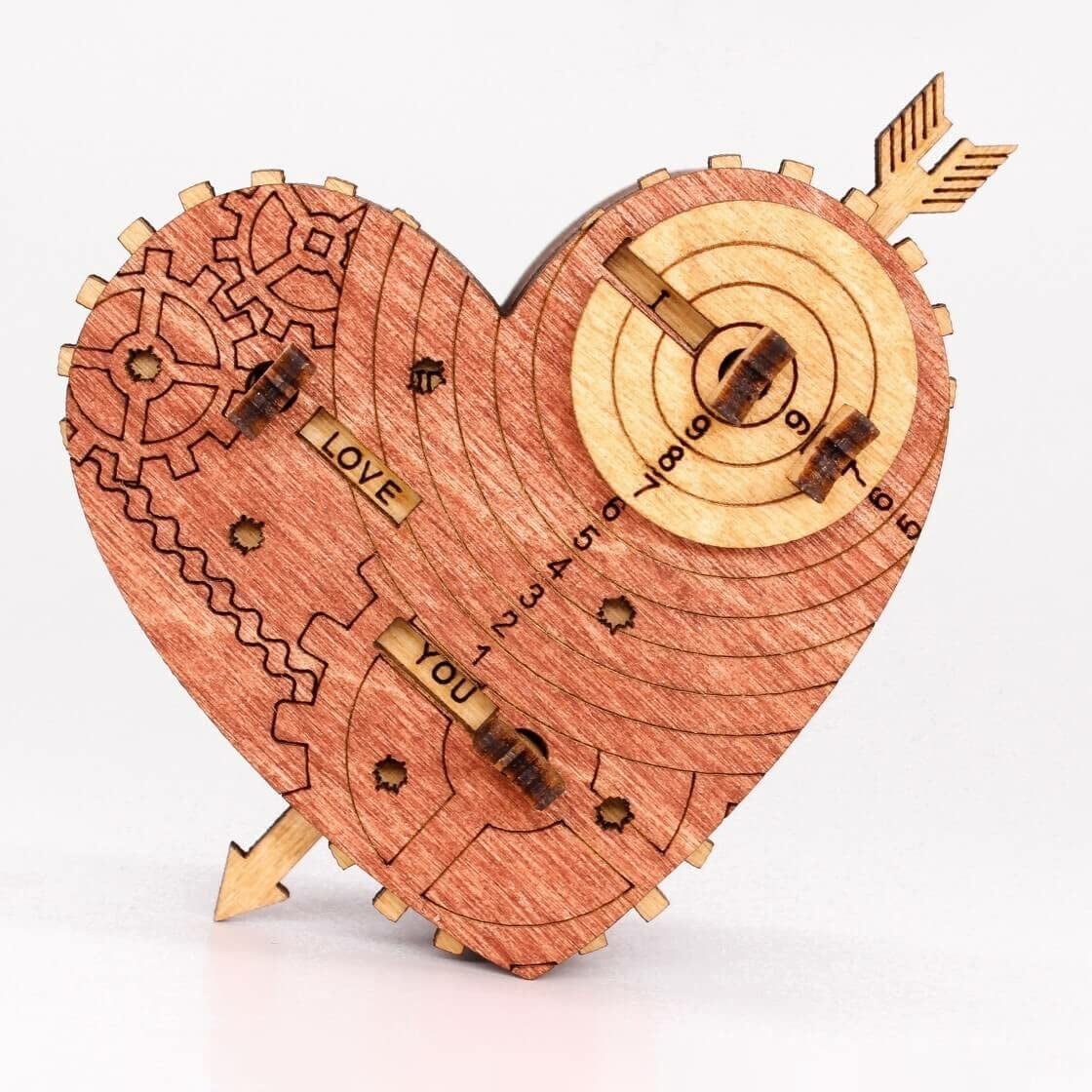 Tin Woodman's Heart. A Mechanical Treasure Chest Puzzle Box With lock Code