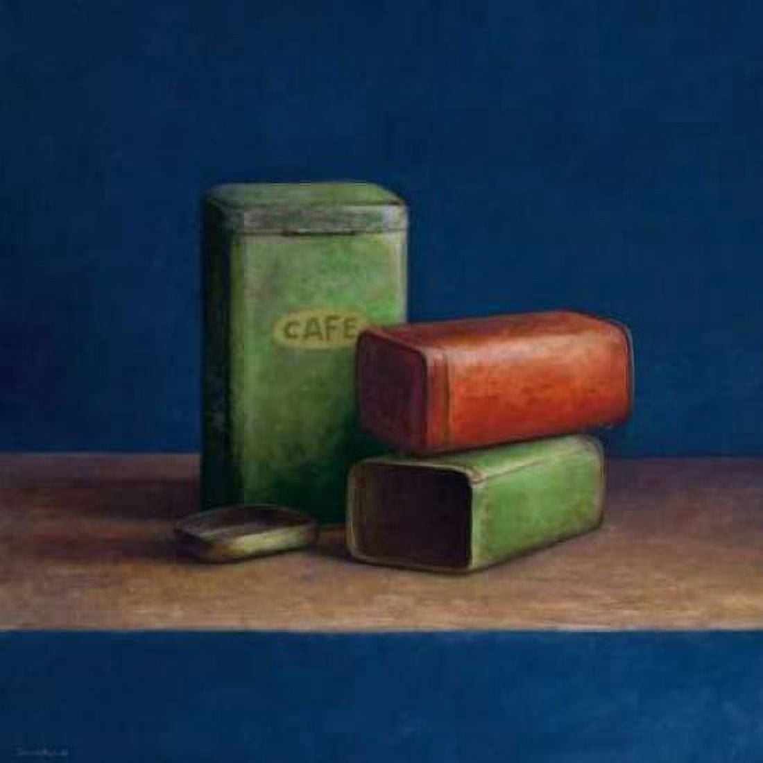 Tin boxes II Canvas Art - Jos van Riswick (24 x 24)