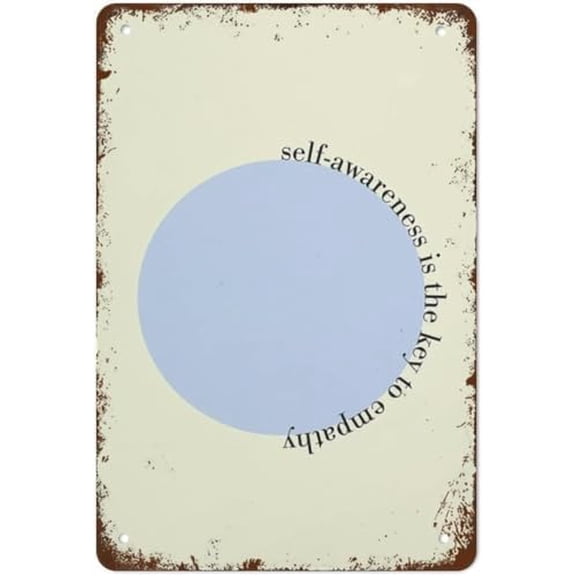 Tin sign Simple Circle Decor 812-inch aluminum signs, perfect for indoor/outdoor wall decoration, adding charm to any room