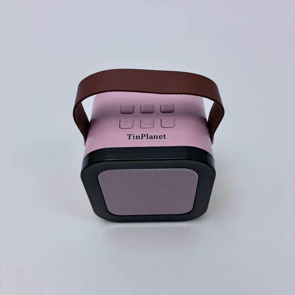 TinPlanet Wireless indoor and outdoor speakers Portable Stereo Wireless Speaker with Retro Design, USB Rechargeable (Pink)
