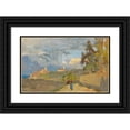 thumbnail image 1 of Tina Blau 24x17 Black Ornate Framed Double Matted Museum Art Print Titled: Malcesine, 1 of 5
