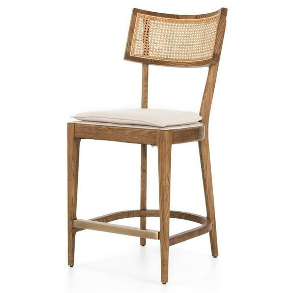 Tina Cane Counter Stool Natural - Replica