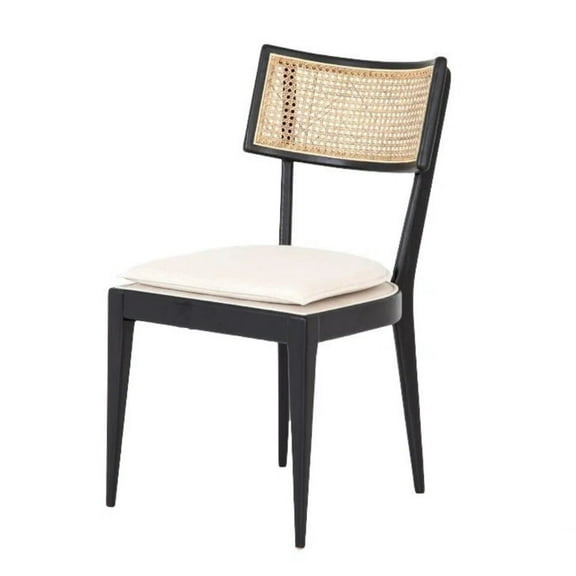 Tina Cane Dining Chair Black in Set of 6 - Replica