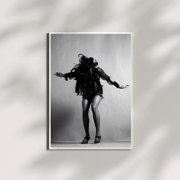 Tina Turner RIP Black and White Wall Art Retro Music, Unframed Poster