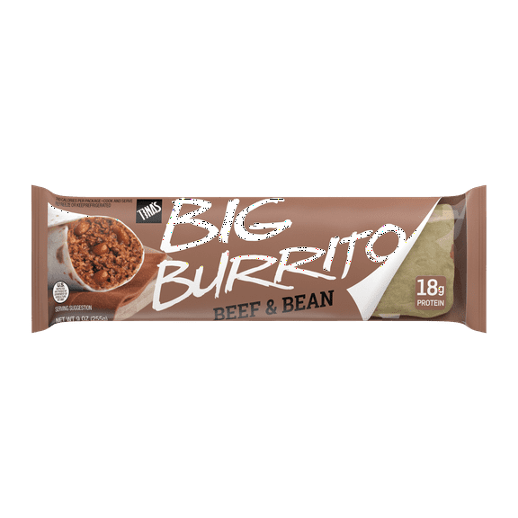 Tina's Big Burrito Beef & Bean, Packaged Burrito, 9 oz, 1 Count
