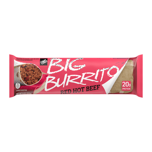 Tina's Big Burrito Red Hot Beef, Packaged Burrito, 9 oz, 1 Count