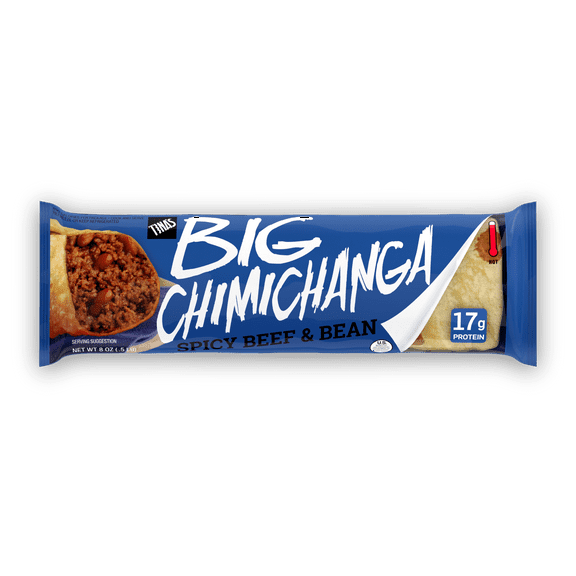 Tina's Big Chimichanga Spicy Beef & Bean, Packaged Burrito, 8 oz, 1 Count