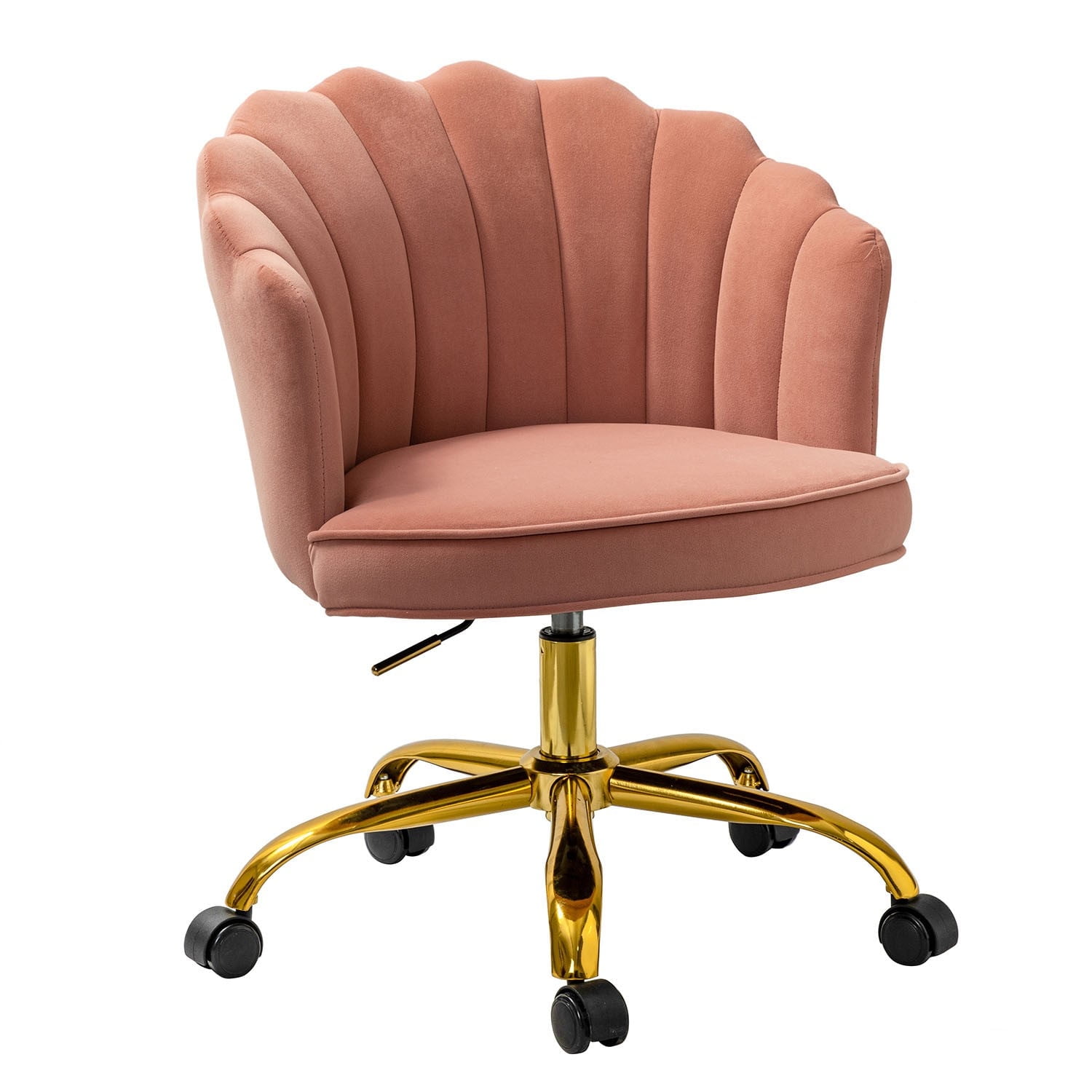 Tina's Home Vanity Makeup Desk Chair Velvet Shell Office Chair Upholstered Swivel Adjustable ...