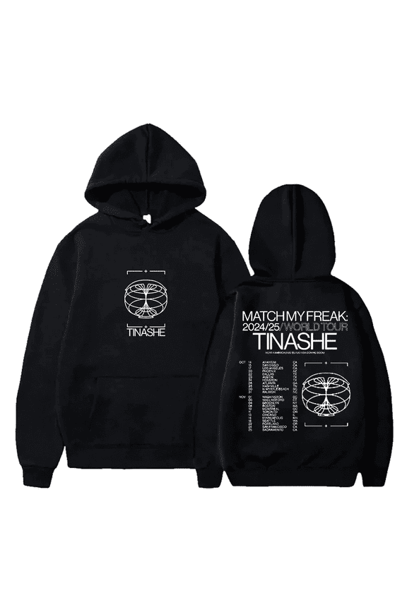 Tinashe Merch Tracklist Hunter Hoodie Fashion Unisex Hooded Sweatshirt Long Sleeve Tracksuit Sweatwear Pullover Coat