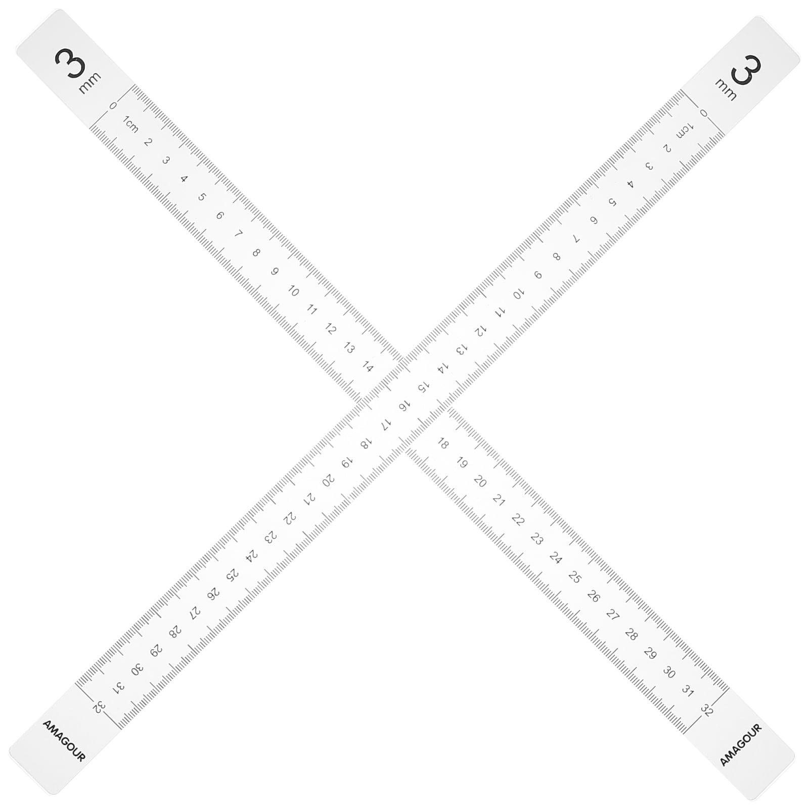 Tineasur Silver Acrylic Balance Ruler for Makeup Biscuit Leveling Tool ...