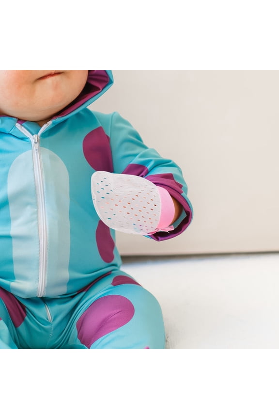 Breathable Mesh Mittens Pink Chinlon for Infants and Toddlers