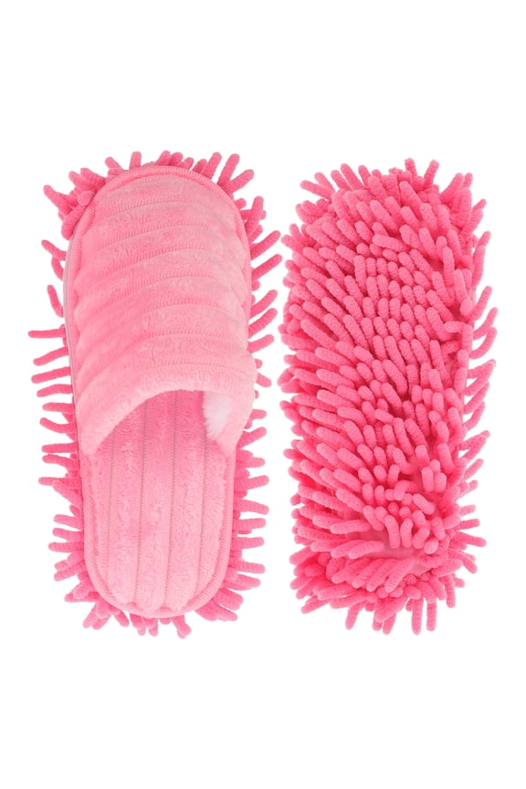 1 Pair Mopping Shoes Microfiber Comfortable Indoor Slippers Pink