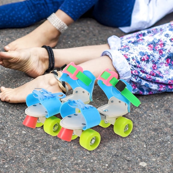 Tineasur Adjustable Protective Roller Skates for Kids and Adults, Indoor and Outdoor Beginner Skating Shoes