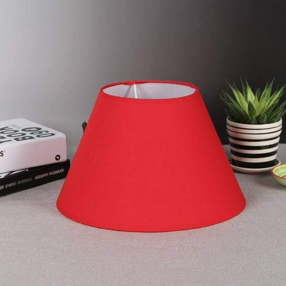 Tineasur 1 Piece Red Round Lampshade for Table Lamps with Light Diffusion and Home Decoration 9.1X9.1X6.7in