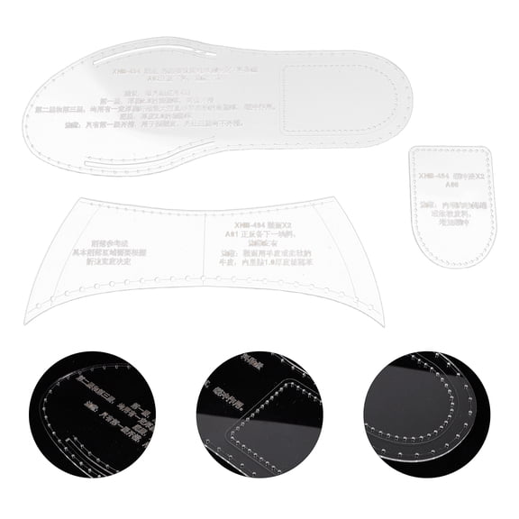 Tineasur Slipper Pattern Template for Beginners, Reusable Leathercraft Stencil