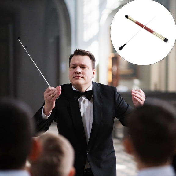 Tineasur Black Metal Plastic Conductor Baton Case for Orchestra Musicians 1 Set Storage