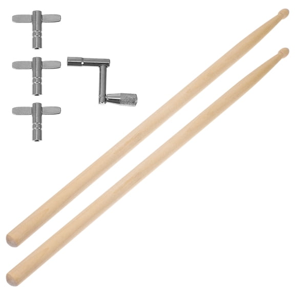 Tineasur 1 Set Drum Sticks and Tuning Key Tool for Precise Instrument Tuning Essential Accessory for Percussionists