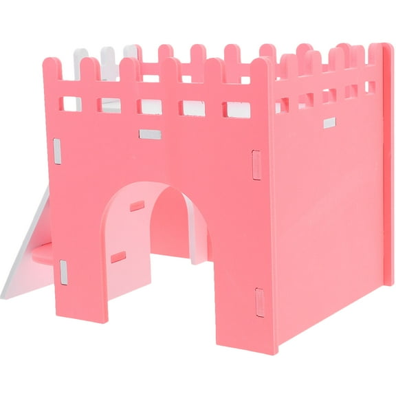 Tineasur Hamster House Set - Pink PVC Hideaway for Small Animals, Cozy Hiding Place for Hamsters and Pets