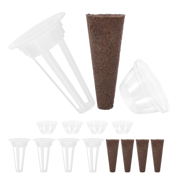 Tineasur 1Set Indoor Hydroponic System Kit with Green Net Pots and Water Absorption Grow Sponges