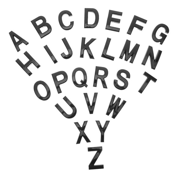 Tineasur 1Set Large Black Self Adhesive Letters with 3D Design for Mailbox Door Signs