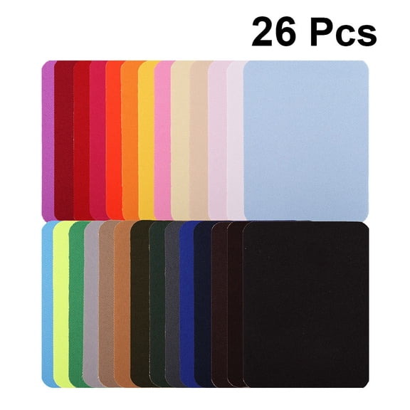 Tineasur 26pcs Clothing Ironing Patches Assorted Color Imitation Denim Repairing