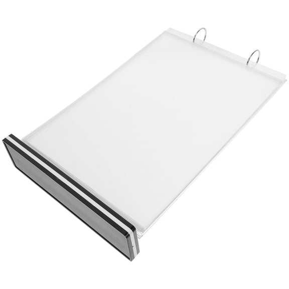 Tineasur Transparent Multifunctional Menu Display Stand Holder with Acrylic and Iron for Desktop