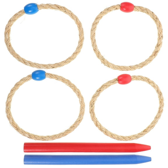 Tineasur Family Bonding Toss Game Set Wood Rings for Outdoor Use 1 Set